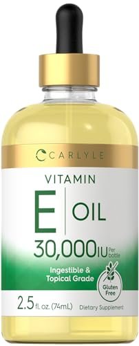 Carlyle Vitamin E Oil | 30,000 IU | 2.5 fl oz | Ingestible & Topical Grade | Moisturizing for Skin | Vegetarian, Non-GMO, Gluten Free Supplement - görsel 2