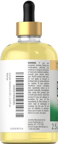 Carlyle Vitamin E Oil | 30,000 IU | 2.5 fl oz | Ingestible & Topical Grade | Moisturizing for Skin | Vegetarian, Non-GMO, Gluten Free Supplement - görsel 6