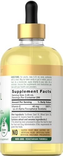 Carlyle Vitamin E Oil | 30,000 IU | 2.5 fl oz | Ingestible & Topical Grade | Moisturizing for Skin | Vegetarian, Non-GMO, Gluten Free Supplement - görsel 4