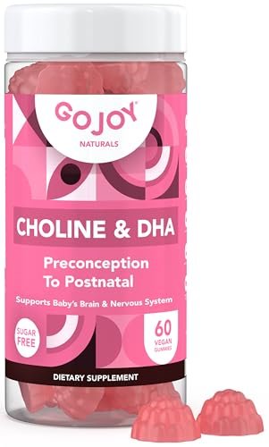 GOJOY NATURALS Prenatal Gummies with Choline & DHA - Preconception, Pregnancy & Postnatal Vitamins for Women - Choline 250mg + DHA 150mg - Vegan, Sugar-Free, Non-GMO - görsel 5