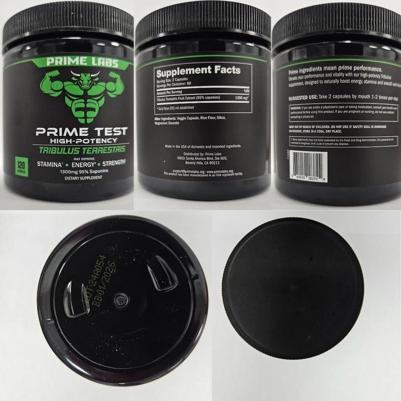 Prime Labs Tribulus Terrestris for Men 1300mg - Enhanced with 95% Saponins - Energy, Vitality, Strength - 120 Count - görsel 10