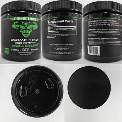 Prime Labs Tribulus Terrestris for Men 1300mg - Enhanced with 95% Saponins - Energy, Vitality, Strength - 120 Count