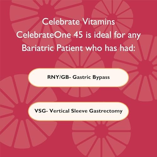 CelebrateONE 45 Bariatric Multivitamin with Iron, Once Daily Tropical Chewable for Gastric Sleeve & Bypass Patients – 45 mg Iron, 30 Tablets. 1 Month Supply - görsel 6