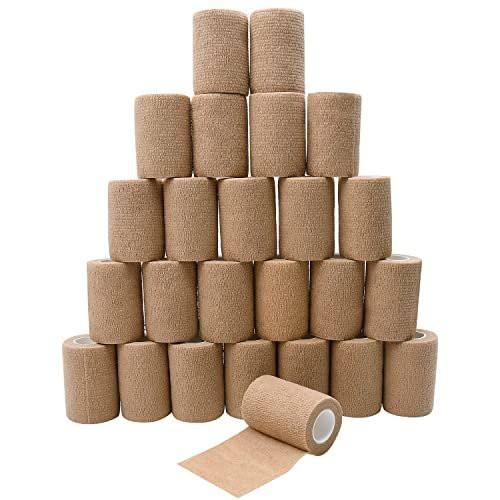 3" Self Adhesive Bandage Wraps, 24pcs Vet Wraps, Skin Color, 5 Yard Self Adherent Wraps for Sports, Wrist, Ankle and Swelling - görsel 1