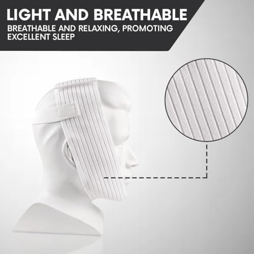 Bistras Super Deluxe White Chin Strap for CPAP Users - Anti Dry Mouth - Anti Snore Chin Strap Great Sleeping Solution for Men and Women to Keep Mouth Closed While Sleeping (1 pk) - görsel 7