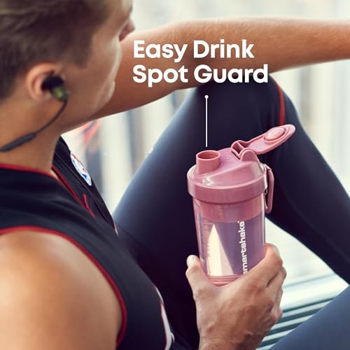 Smartshake O2GO ONE 4-Pack Protein Shaker Bottle 800 ml | 27 oz - Storage Included - Leakproof Screw-on Lid - BPA Free – Unisex - Mist Gray, Army Green, Black, Navy Blue - görsel 10