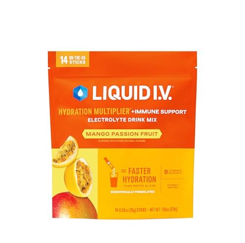 Liquid I.V.® Hydration Multiplier +Immune Support - Mango Passionfruit | Electrolyte Powder Drink Mix | 1 Pack (14 Servings) - görsel 2
