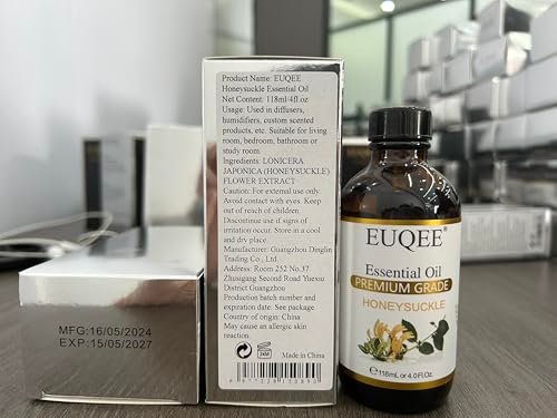 EUQEE Honeysuckle Essential Oil 118ml Pure Honeysuckle Oil Premium Essential Oil - with Glass Dropper Great for Diffuser, DIY Soap, Candle Making - 4Fl. OZ - görsel 7