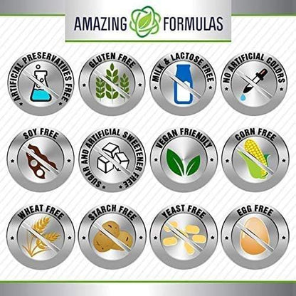 Amazing Formulas Boswellia Extract Turmeric and Tart Cherry Supplement | 2400 Mg Per Serving | 60 Veggie Capsules | Non-GMO | Gluten Free | Made in USA