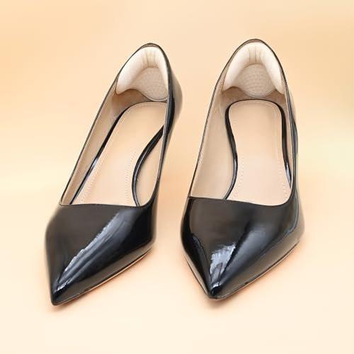 6 Pairs Heel Cushions Inserts for Loose Shoes, Heel Pads Grips Liner Snugs, Filler Improved Shoe Fit and Comfort, Prevent Too Big Shoes from Slipping, Heel Pains Frictions and Blisters (Black & Beige) - görsel 11