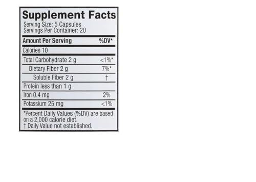 Leader Daily Psyllium Husk Powder Supplement, 3-in-1 Fiber Digestive Health, Plant Based 100% Natural Psyllium Husk Fiber, Sugar-Free, Gluten Free, Non-GMO (Compare to Metamucil) 100 Capsules - görsel 5