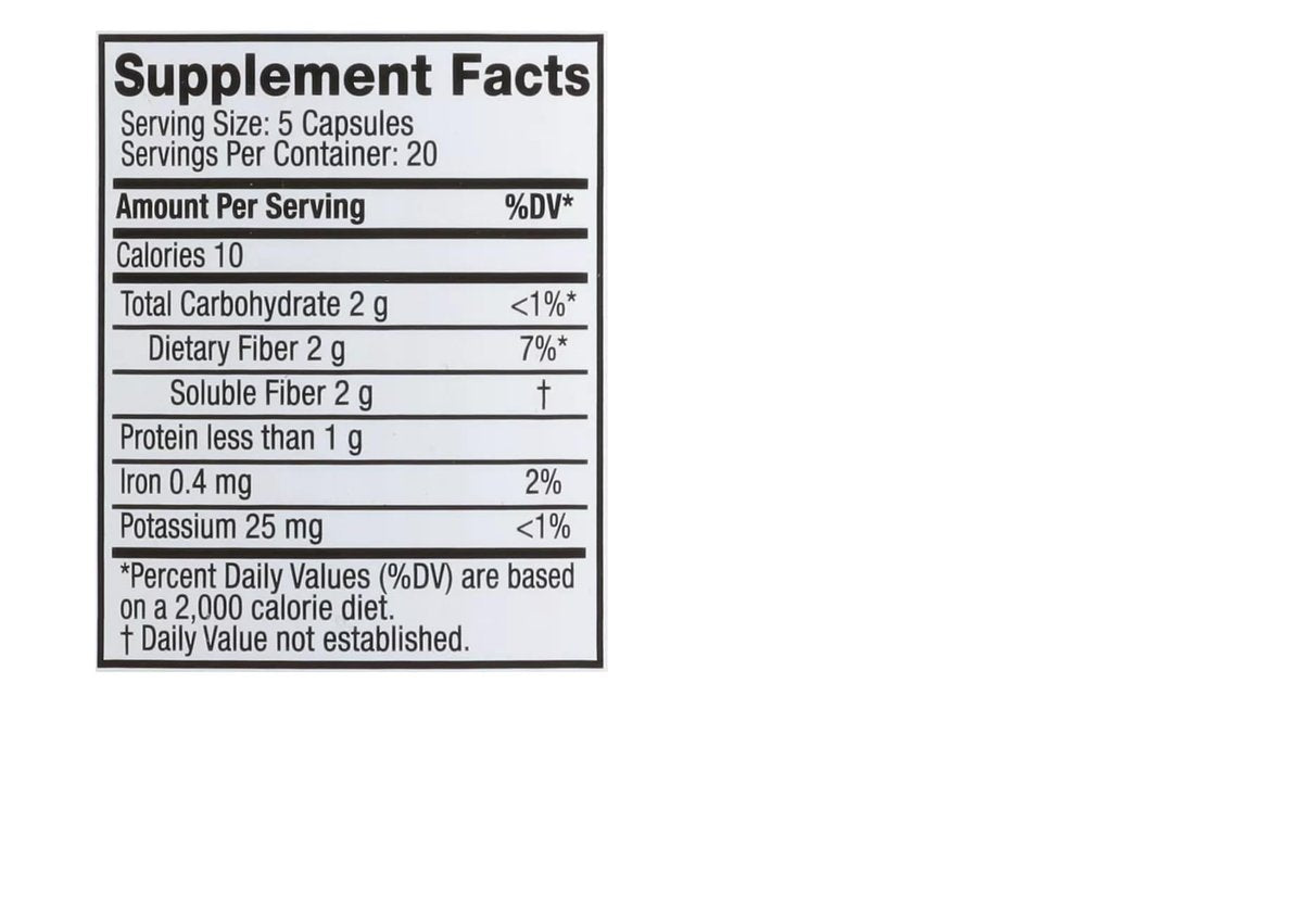 Leader Daily Psyllium Husk Powder Supplement, 3-in-1 Fiber Digestive Health, Plant Based 100% Natural Psyllium Husk Fiber, Sugar-Free, Gluten Free, Non-GMO (Compare to Metamucil) 100 Capsules - görsel 4