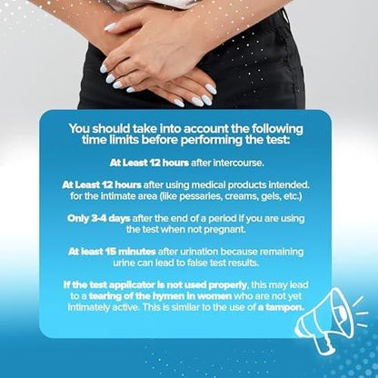 One Step Vaginal pH Bacterial Vaginosis Test Kit, 5 Test Kits, BV, Yeast Infection, Feminine Vaginal Health, pH Balance for Women, Individually Foil Wrapped