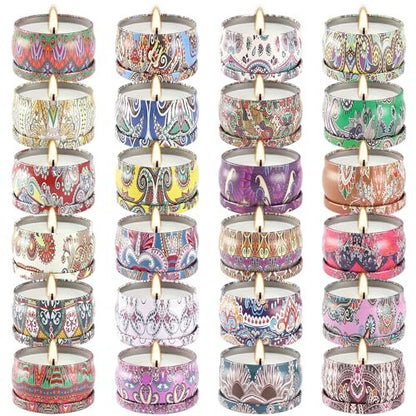 Scented Candles Gift Set, 2.5 oz Soy Wax Aromatherapy Candle for Home, Romantic Candles Gift for Mother Day Christmas Valentines Birthday (24 Pack)
