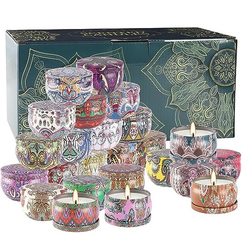 Scented Candles Gift Set, 2.5 oz Soy Wax Aromatherapy Candle for Home, Romantic Candles Gift for Mother Day Christmas Valentines Birthday (24 Pack) - görsel 7