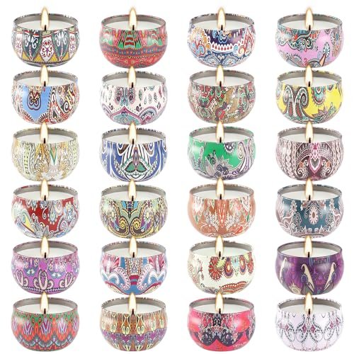 Scented Candles Gift Set, 2.5 oz Soy Wax Aromatherapy Candle for Home, Romantic Candles Gift for Mother Day Christmas Valentines Birthday (24 Pack) - görsel 10
