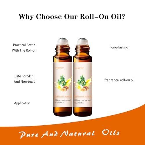 2 Pack Frankincense & Myrrh Essential Oil Blend Roll On - 100% Natural Fragrance Oil, Vitamin C - Lemon - Patchouli & Rosemary - Natural Perfume - 10ML - görsel 9