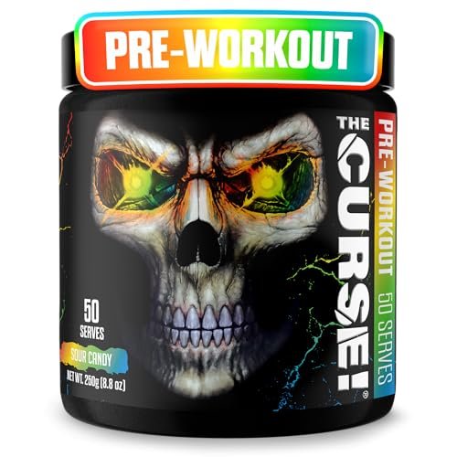 JNX SPORTS The Curse! Sour Candy Pre Workout Powder with Creatine – Extreme Energy Preworkout for Men & Women – 50 Servings – L Citrulline, Beta Alanine & Caffeine for Pump, Strength & Focus - görsel 1