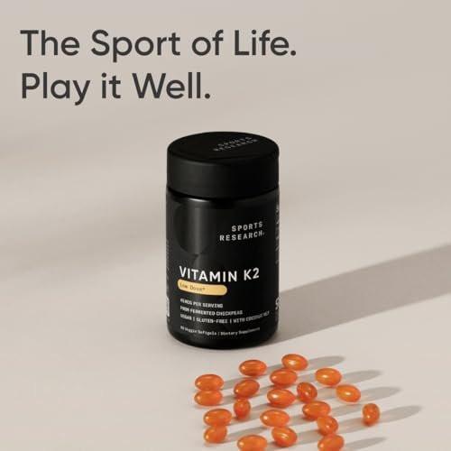 Sports Research Low Dosage Vitamin K2 as MK-7 45mcg with Coconut MCT Oil - Vegan Certified, Non-GMO Verified & Gluten-Free - 90 Softgels - görsel 12