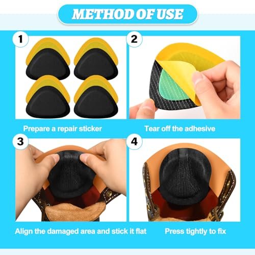 4 Pair Leather Heel Pads, Heel Grips Liner Cushions for Pain Relief, Inserts for Women/Men Loose Shoes Improved Shoe Fit and Comfort (Black) - görsel 2