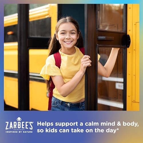 Zarbee’s Kids Calm Gummies with Magnesium, for Kids Ages 5+, Melatonin-Free, Support for a Calm Mind & Body, Chamomile & Vitamin B6, Natural Raspberry Flavor, 30 ct - görsel 10