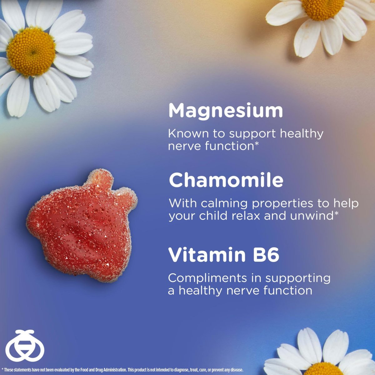 Zarbee’s Kids Calm Gummies with Magnesium, for Kids Ages 5+, Melatonin-Free, Support for a Calm Mind & Body, Chamomile & Vitamin B6, Natural Raspberry Flavor, 30 ct - görsel 3