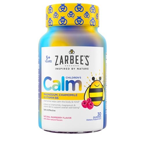 Zarbee’s Kids Calm Gummies with Magnesium, for Kids Ages 5+, Melatonin-Free, Support for a Calm Mind & Body, Chamomile & Vitamin B6, Natural Raspberry Flavor, 30 ct - görsel 2