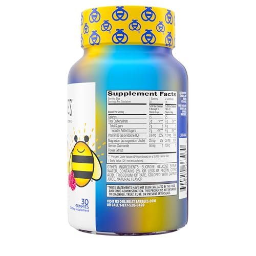 Zarbee’s Kids Calm Gummies with Magnesium, for Kids Ages 5+, Melatonin-Free, Support for a Calm Mind & Body, Chamomile & Vitamin B6, Natural Raspberry Flavor, 30 ct - görsel 18