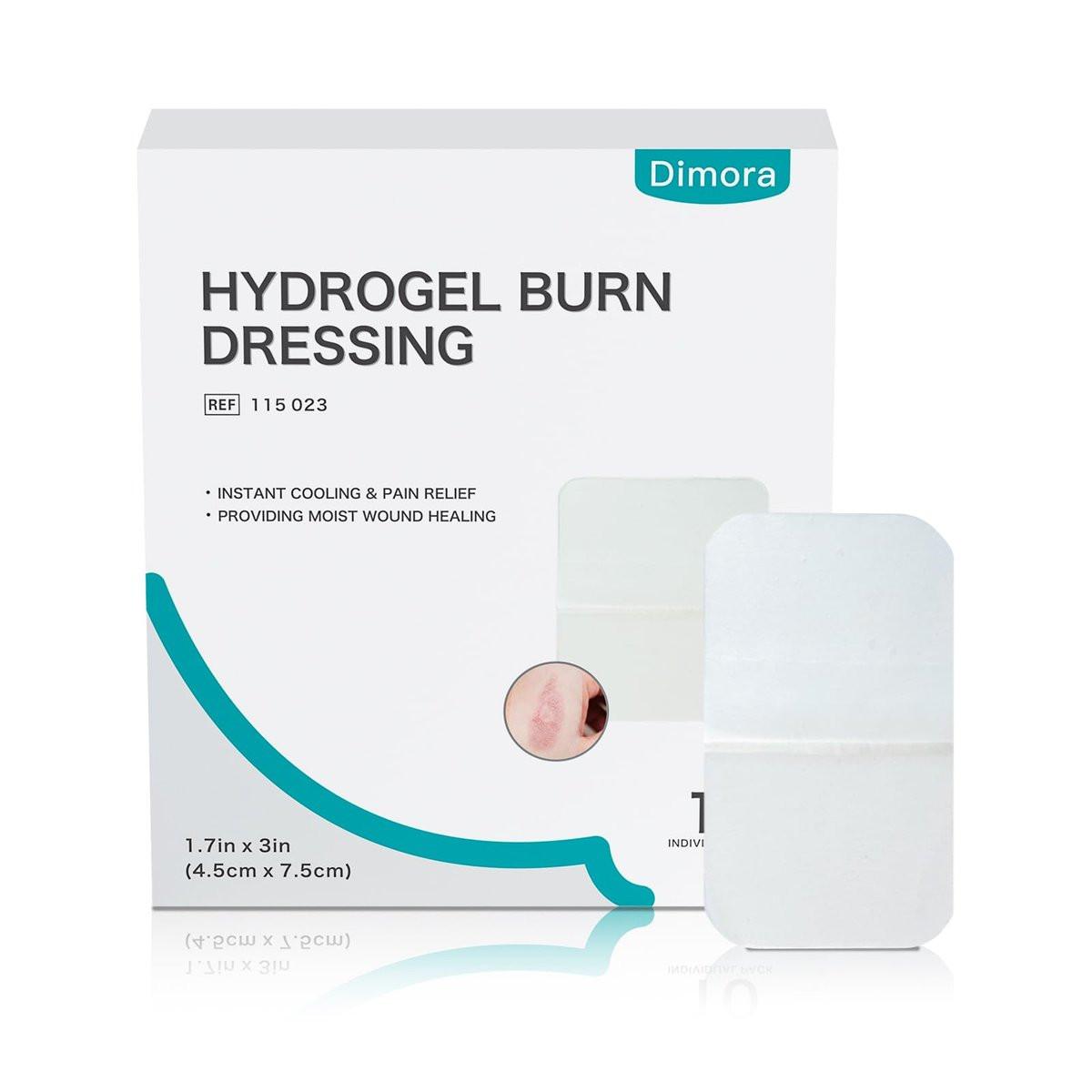 Dimora Hydrogel Wound Dressing 1.7" x3" - Burn Pads Sterile Soothing Bandage, Cooling Protective Treatment for Minor Burns & Blisters, Cuts, Abrasions, Cracked Nipples, 10 Count - görsel 4