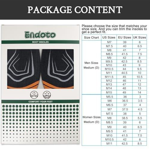 Endoto Square Toe Insoles for Ariat Cowboy Boots, Replacement Shoe Inserts for Men Foot Comfort All Day (Size: M13-EU47) - görsel 6