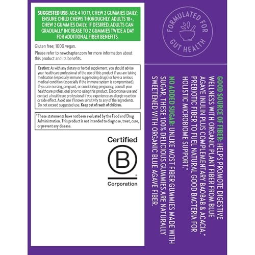 New Chapter Organic Fiber Gummies for Adults – Weight: Approximately 0.5 lbs – Image 11
