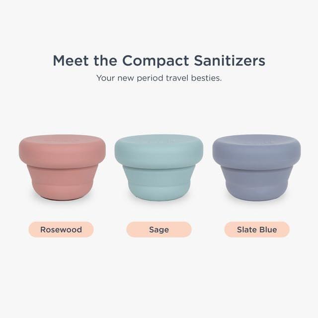 Saalt Compact Sanitizer - Menstrual Disc and Period Cup Cleaner, Microwavable, Reusable Menstrual Disc Sanitizer for Travel or Home, Collapsible, Flat-Fold Design - Sage - görsel 3