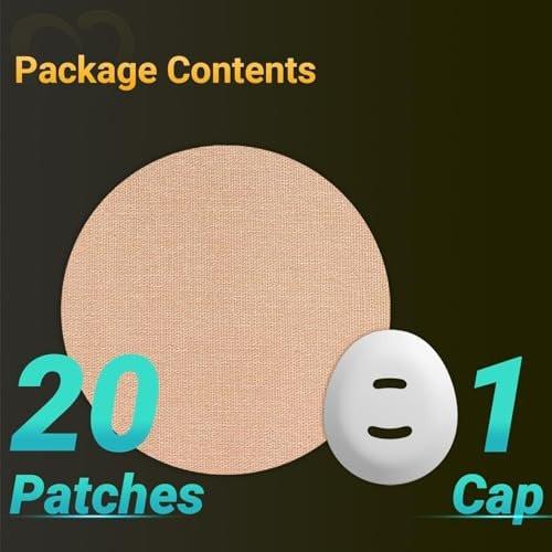 Amolyfe Dexcom G7 Overpatches, 20 pcs Dexcom G7 & Stelo Adhesive Patches Waterproof, 1 pc Reusable Protective CGM Sensor Cover, Breathable, Long-Lasting, Hypoallergenic, No Residue on Dexcom (TAN) - görsel 7