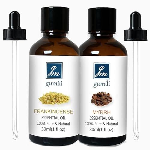 GM Gumili Frankincense and Myrrh Essential Oil Set, 2 Pack x 30ml, 100% Pure Undiluted Essential Oils for Diffuser, Aromatherapy, Meditation & Skin Care - görsel 14
