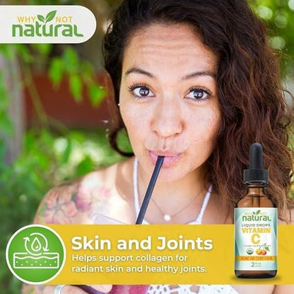 Why Not Natural Organic Liquid Vitamin C Drops Supplement - 2 Fl Oz (Pack of 1)