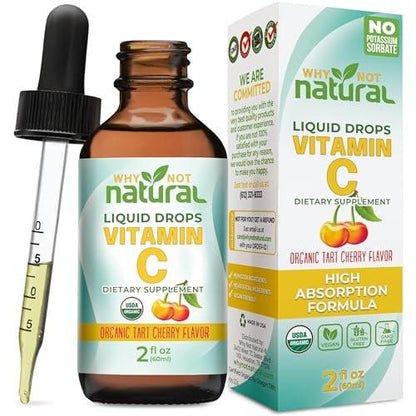 Why Not Natural Organic Liquid Vitamin C Drops Supplement - 2 Fl Oz (Pack of 1)