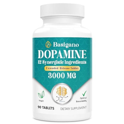 Basigano Natural Dopamine Supplement - 90 Tablets (Pack of 1)