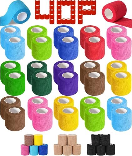 AZEN 40 Pack Self Adhesive Bandage Wrap, 2" – Elastic and Flexible: Stretches easily to provide consistent – Image 3