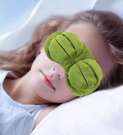 2Pcs Sleep Eye Mask for Women Kids, Shinywear Eye Mask for Sleeping, Cute Sad Frog Blindfold Plush Funny Eye Shade Cover for Travel Yoga Nap Block Out Light - Soft Cotton Inside for Sensitive Skin