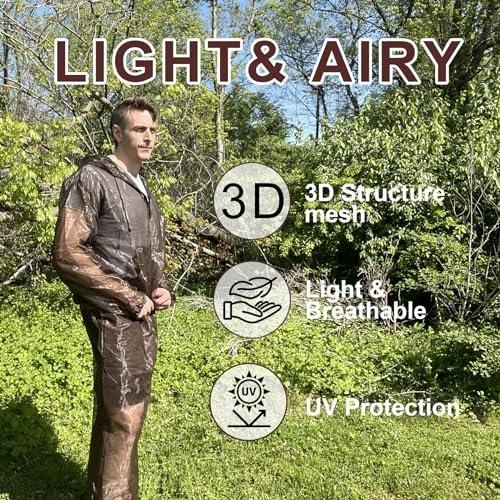 Aventik Mosquito Jacket Mosquito Pants Mosquito Suit No-See-Ums Mesh, Super Light, Keep Safe Cool, UV Protection - görsel 11