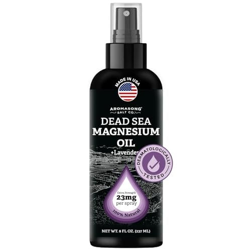 Aromasong Magnesium Oil Spray Lavender - Extra Strength (23mg in Each Spritz) 8 Oz - Natural and Pure Magnesium Oil for Feet - Made in The USA - for Leg Discomfort and Promotes a Calm Sleep - görsel 2