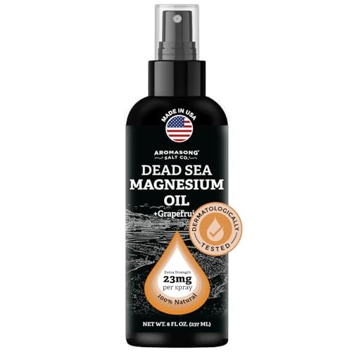 Aromasong Magnesium Spray Grapefruit - Extra Strength (23mg in Each Spritz) 8 Oz - Natural and Pure Magnesium Oil Spray - Made in The USA - for Leg Discomfort and Promotes a Calm Sleep - görsel 2