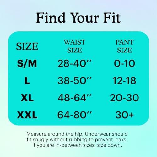 Because Premium Maximum Absorbency Adult Incontinence and Postpartum Bladder Leak Underwear for Women, Heavy Absorbency, Disposable, Black, Large, 20 Count - görsel 13