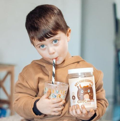 NAKED Chocolate Kids Daily Essentials - Kids Protein Shake with Organic Milk, 6 Organic Vegetables, 25 Vitamins & Minerals, No Artificial Sweeteners, Flavors, Colors or Preservatives