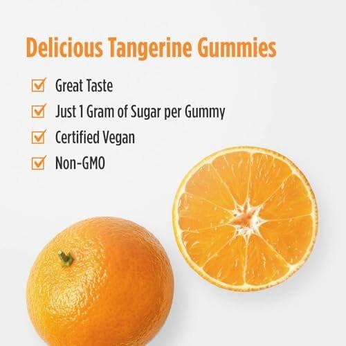 Nordic Naturals Vitamin C Extra Strength Gummies - Tangerine Flavor - 60 Gummies - 500 mg Vegan Vitamin C Supplement - Low-Sugar Immune Support - 30 Servings - görsel 7
