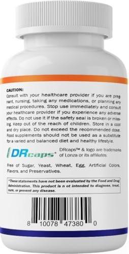 Vitamatic Lactobacillus Rhamnosus 5 Billion per DR Capsule (10 Billion Per 2 Capsules) - 60 Count - Advanced Digestive & Immune Support - Made with Prebiotic Inulin Fiber