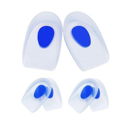 4-Pack Gel Heel Cups for Kid's Sport Traction - Shock Absorbing Lightweight Heel Cups for Heel Pain, Sensitive Heels, Ankle Pain, Plantar Fasciitis, Heel Spurs (Kid's 1-4)