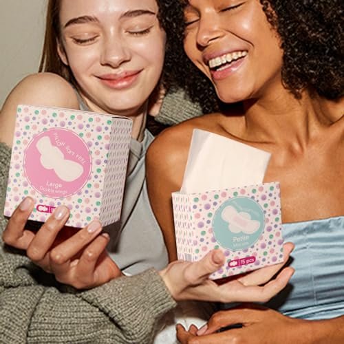 PurComfy Teens Period Pads with Wings for Tweens, Organic Cotton Sanitary Pads for Teen Girls 9-14, Teen Regular, 18 Count - görsel 6
