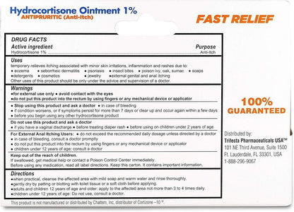 Globe (4 Pack) Hydrocortisone Maximum Strength Transparent Ointment 1%, 1 oz, Anti-Itch Topical Ointment for Redness, Swelling, Itching, Rash, Bug/Mosquito Bites, Eczema, Hemorrhoids & More