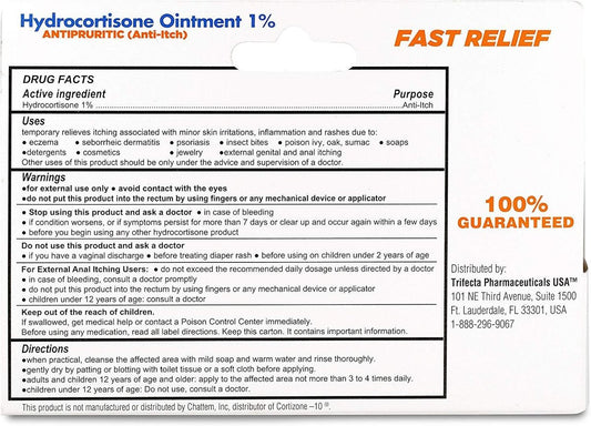 Globe (4 Pack) Hydrocortisone Maximum Strength Transparent Ointment 1%, 1 oz, Anti-Itch Topical Ointment for Redness, Swelling, Itching, Rash, Bug/Mosquito Bites, Eczema, Hemorrhoids & More
